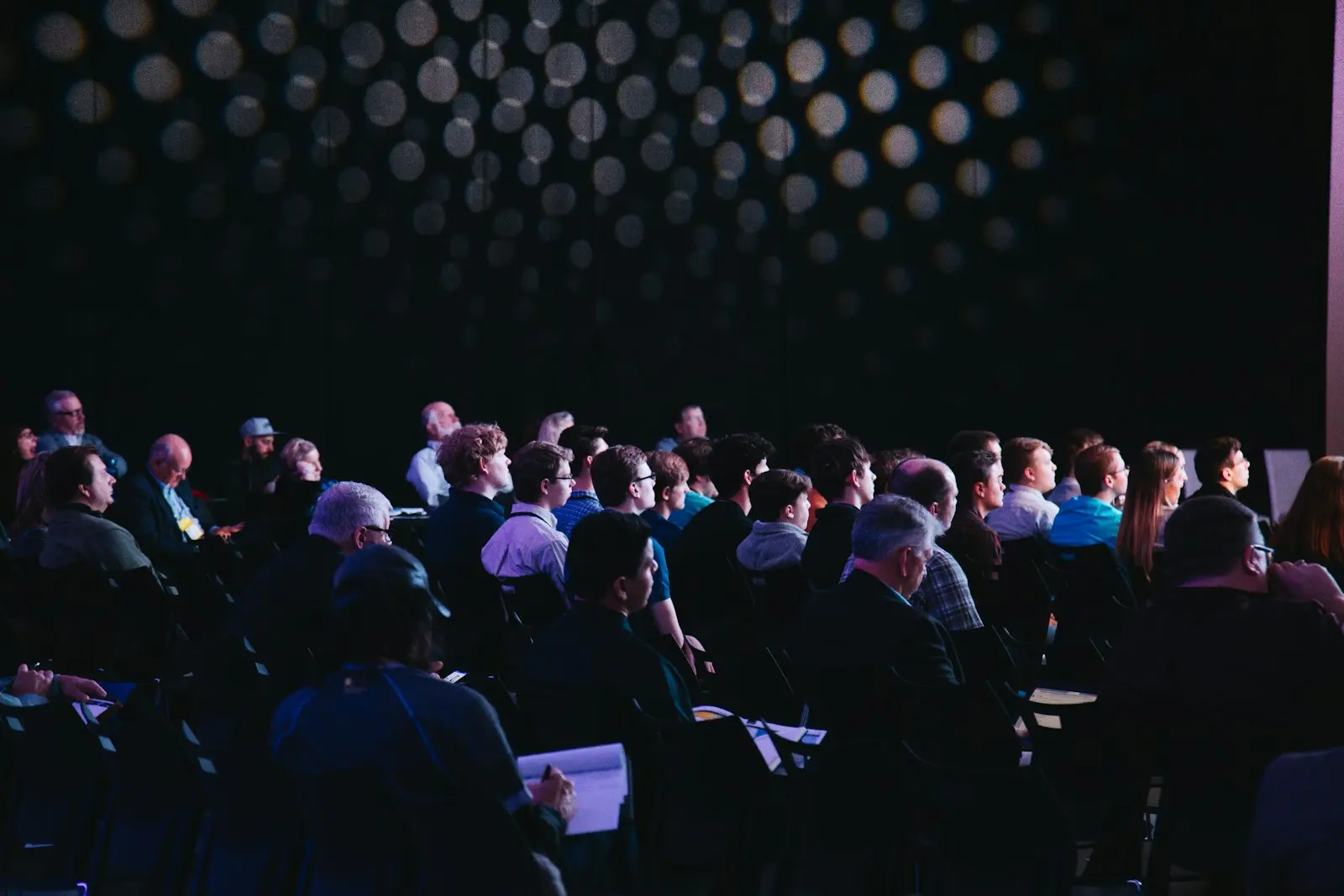 Packed conference hall during a keynote session